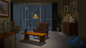 the apartment at night